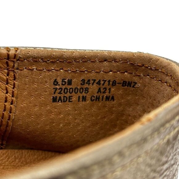 Frye Melanie Slip On Flats Loafers Gold Mirror Size 6.5 - Picture 7 of 9